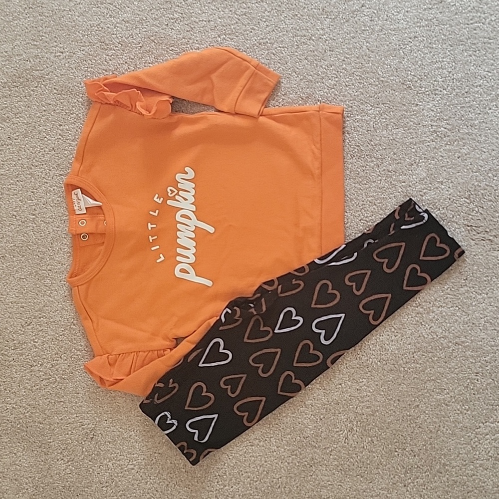 Girls Pumpkin Matching Set